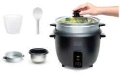 Cuoci riso Black & Decker BXRC1800E Black e Silver