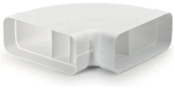 Curva cappa Airforce AFC4043003 90 orizzontale per tubo piatto Bianco
