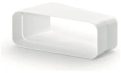 Curva cappa Airforce AFC4043007 15 orizzontale per tubo piatto Bianco