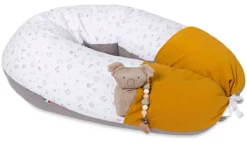 Cuscino allattamento con tasche Baby Idea DOSE DODO Senape