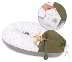 Cuscino allattamento con tasche Baby Idea DOVR DODO Verde