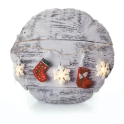 Cuscino decorativo con calze e luci LED Ø 40 cm - Decor