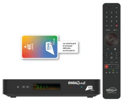 Decoder Digiquest RICD1247 TIVUSAT AX3 Combo 4K Black