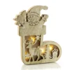 Decorazione in legno con incisione e LED 18 x h 24 cm - Decor