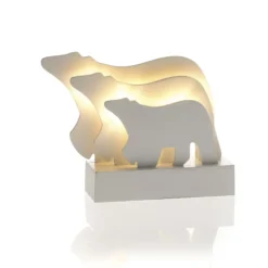 Decorazione in legno. Orso 3D con LED 16 x h 12 cm - Decor