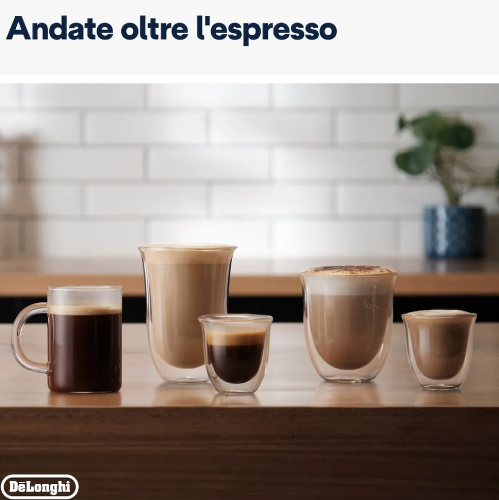De Longhi Macch Caffe 1400W 15Bar Mylatteart - 8Liv. Macinatura