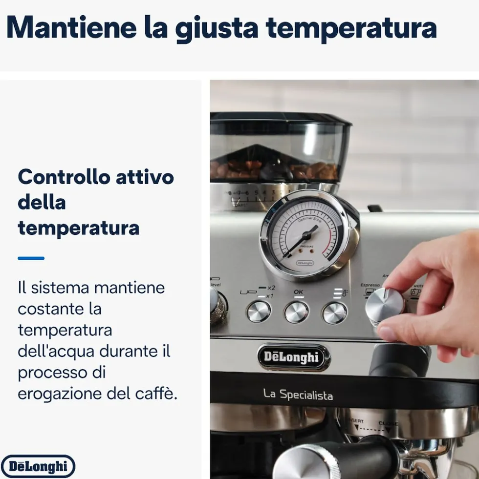 De Longhi Macch Caffe 1400W 15Bar Mylatteart - 8Liv. Macinatura