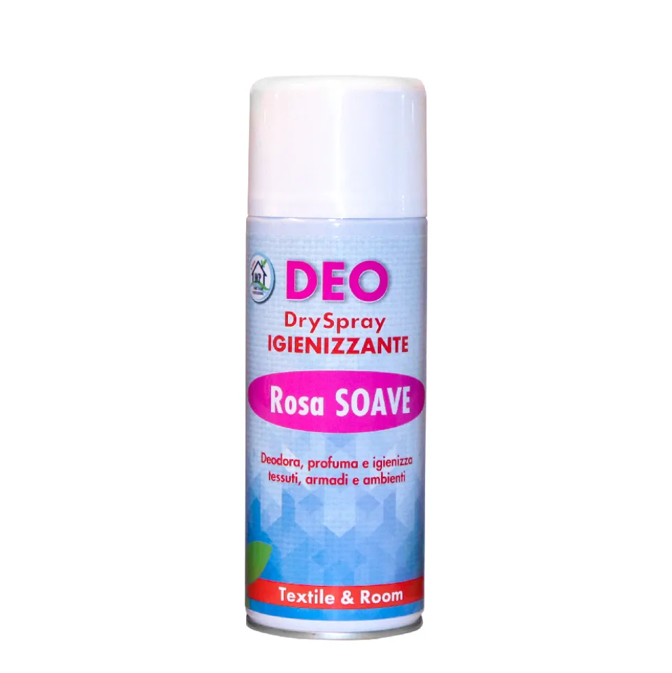 Deodorante igienizzante per tessuti, auto e casa Rosa soave