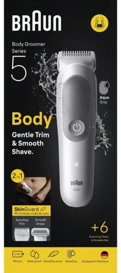 Depilatore Braun BG5550 SERIES 5 Body Groomer 2in1 Silver