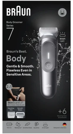 Depilatore Braun BG7550 SERIES 7 Body Groomer 2in1 Silver