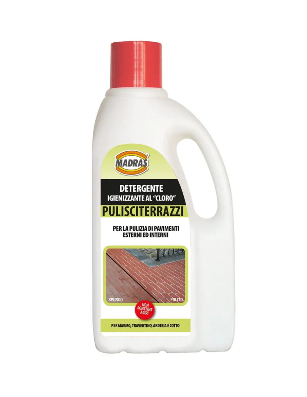 Detergente igienizzante e sgrassante per pavimenti esterni ed interni Pulisciterrazzi 1 litro