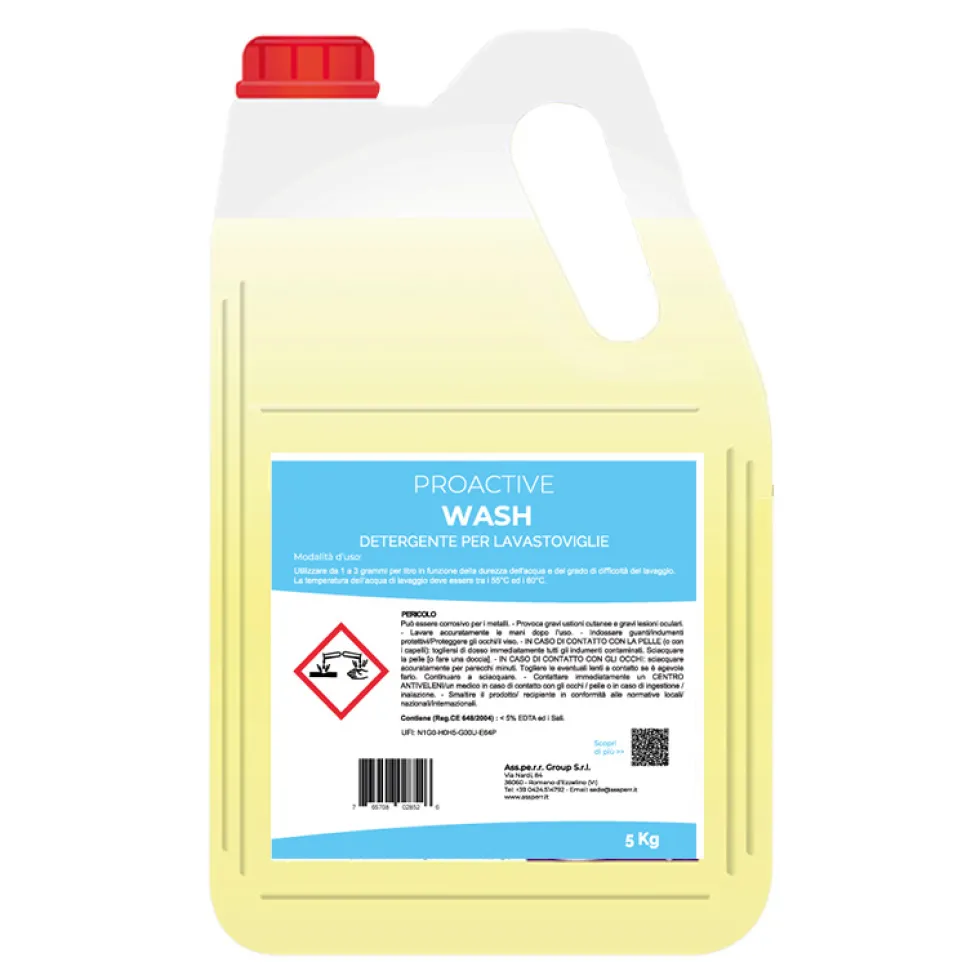 Detergente per lavastoviglie professionale ProActive Wash 5 litri