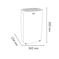 Deumidificatore Argo Dry Nature 21 con pannello comandi soft touch