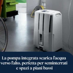 Deumidificatore De Longhi DD230P 30l/24h con tanica da 7L