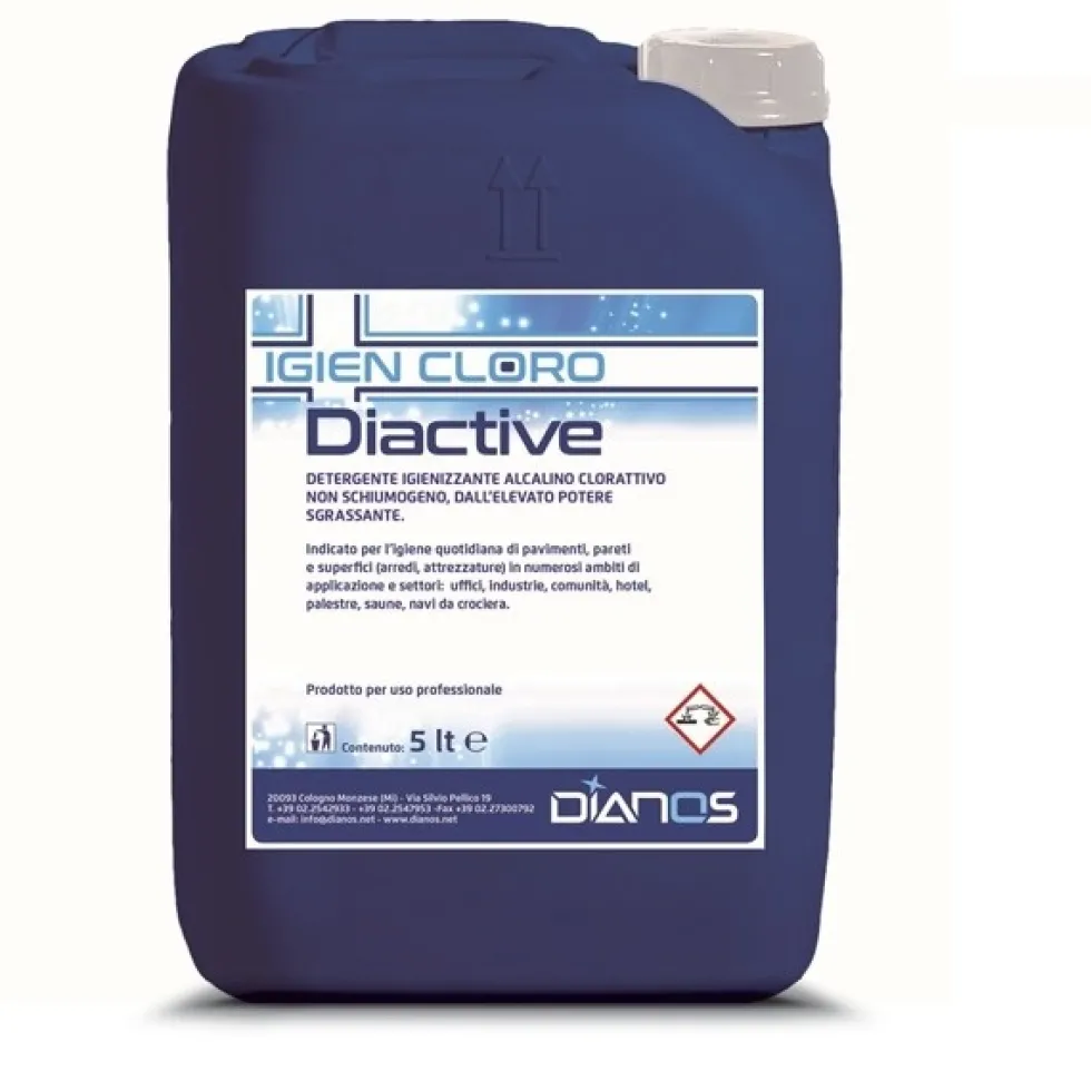 Diactive detergente igienizzante e disinfettante a base di ipoclorito di sodio 5 LT