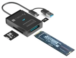 Docking hard disk Techly 622998 IADAP USB32 SSDTF Black