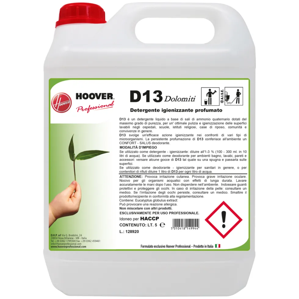 D13 sanificante detergente deodorante profumato 5 litri