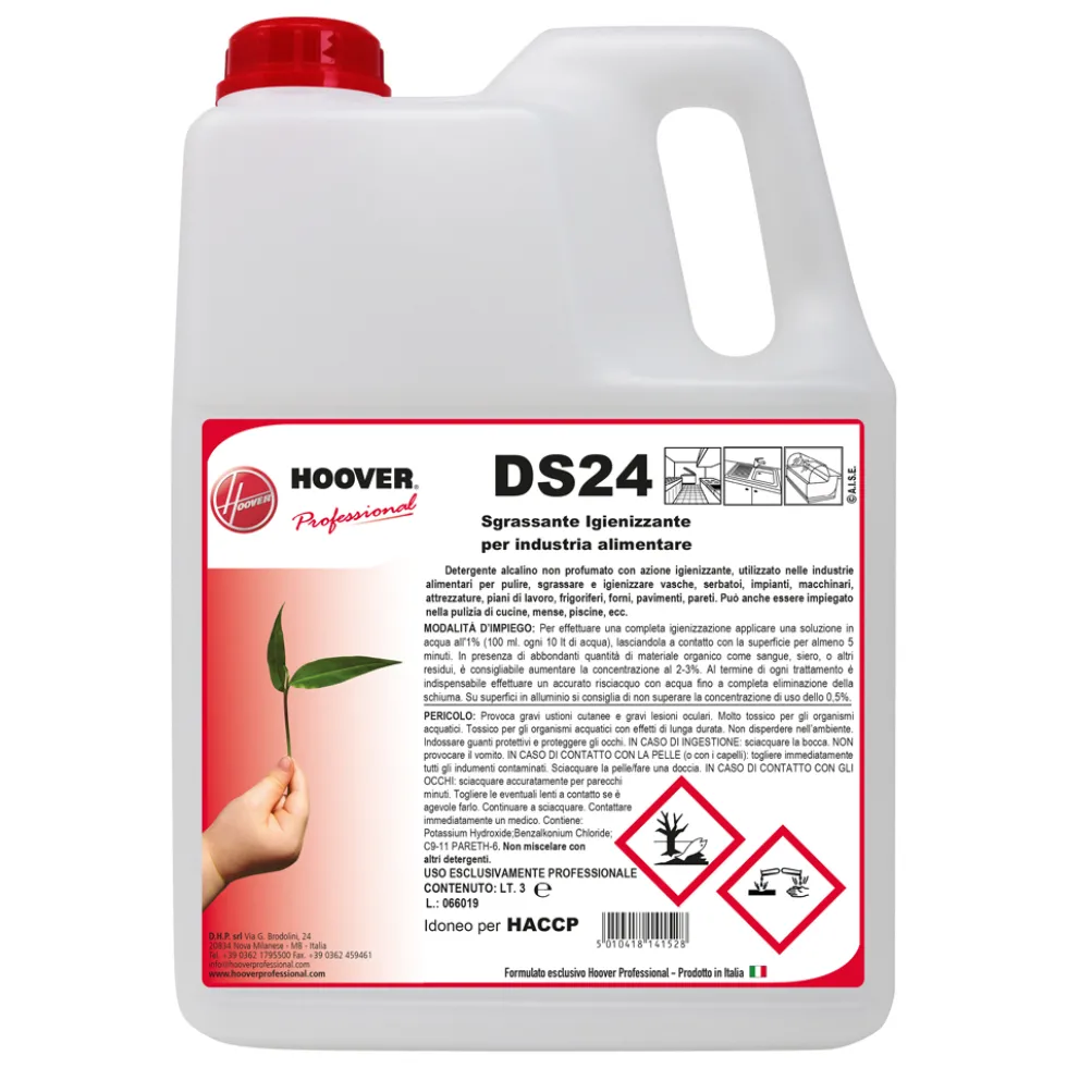 DS24 Sgrassante sanitizzante per industria alimentare