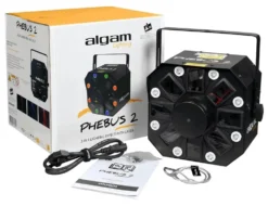 Effetti luce disc jockey Algam Lighting 18700123 PHEBUS 2 Black