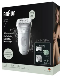 Epilatore Braun SE7 081 SILK EPIL 7 Skin Spa White e Silver