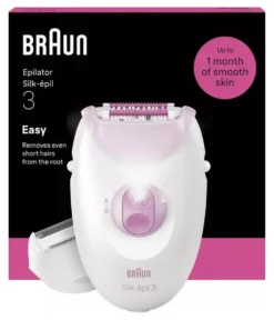 Epilatore Braun SE3 031 SILK EPIL 3 White e Pink