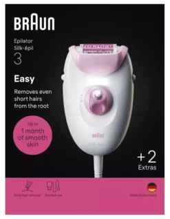 Epilatore Braun SE3 031 SILK EPIL 3 White e Pink