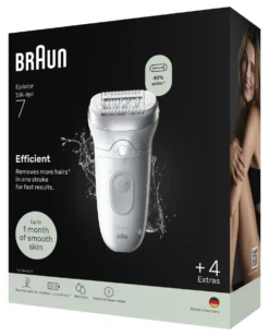 Epilatore Braun SE7 041 SILK EPIL 7 White e Silver