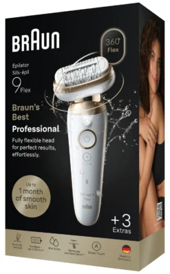 Epilatore Braun SES9 030 SILK EPIL 9 Flex 3D White e Gold