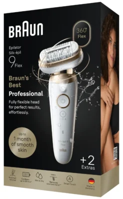 Epilatore Braun SES9 011 SILK EPIL 9 Flex 3D White e Gold