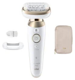 Epilatore Braun SES9 011 SILK EPIL 9 Flex 3D White e Gold