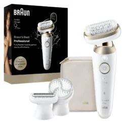 Epilatore Braun SES9 060 SILK EPIL 9 Flex 3D White e Gold