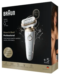Epilatore Braun SES9 060 SILK EPIL 9 Flex 3D White e Gold