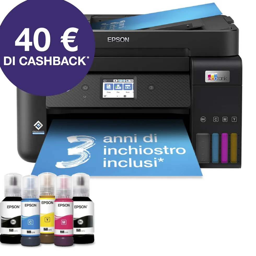 Epson Mfc Inkjet A4 Ecotank Et-4800 B/N 10 Ipm Colori 5 Ipm Fax Wifi
