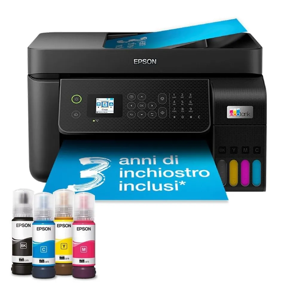 Epson Mfc Inkjet A4 Ecotank Et-4800 B/N 10 Ipm Colori 5 Ipm Fax Wifi