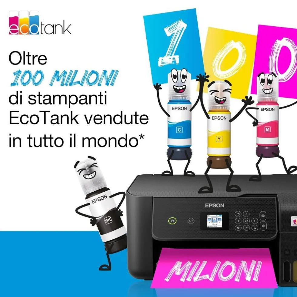 Epson Mfc Inkjet A4 Ecotank Et-4800 B/N 10 Ipm Colori 5 Ipm Fax Wifi
