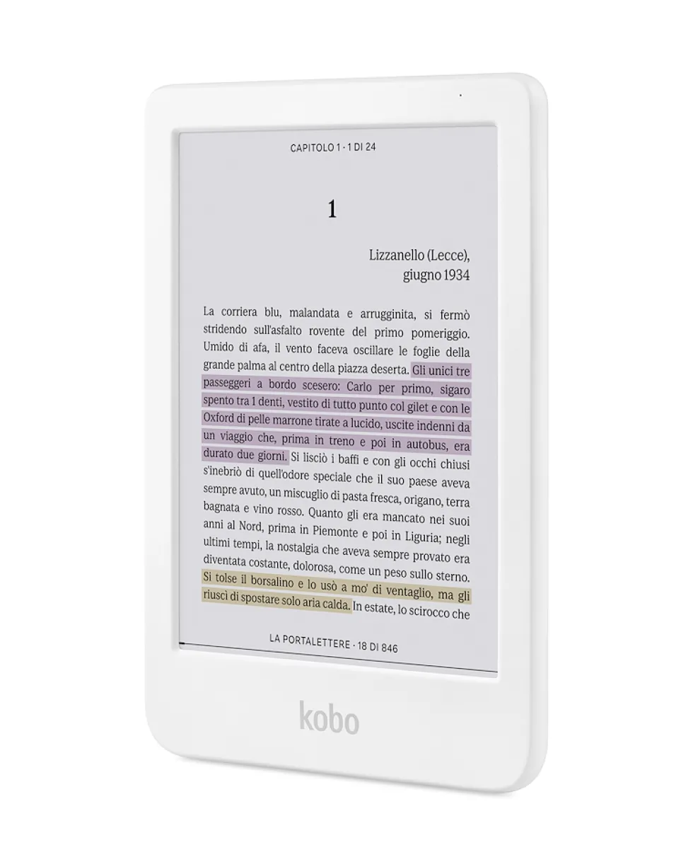 E-reader Kobo Clara N367-KU-WH-K-CK con schermo a colori