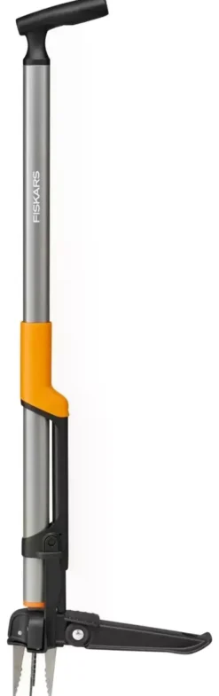 Estirpatore Fiskars 1020126 ERGONOMIC per erbacce Silver e Arancio