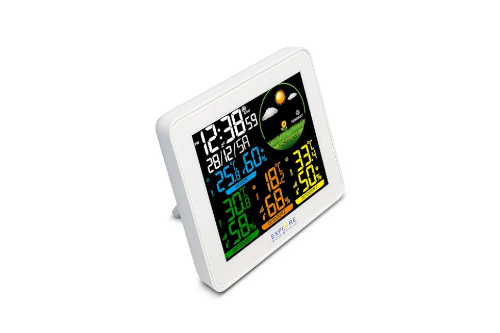 Explorer Scientific Barometro Temp/Umid Int./Est.display Colori Supporta 7 Lingue