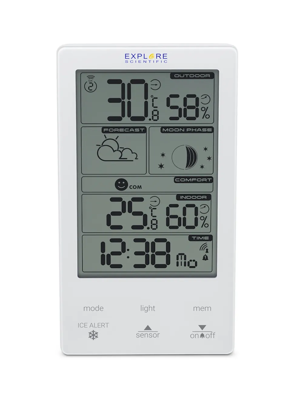 Explorer Scientific Barometro Touch Temp/Umid Int./Est.ice Allert Retroilluminazione