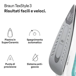 Ferro da stiro a vapore Braun TexStyle 3 SI3041GR 2350W
