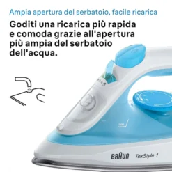 Ferro da stiro a vapore Braun TexStyle 1 SI1050BL