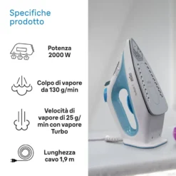 Ferro da stiro a vapore Braun TexStyle 1 SI1050BL