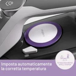 Ferro da stiro Imetec Intellifast 9030, 2400 W con piastra Ceramic Diamond