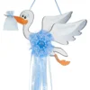 Fiocco nascita Baby Idea FC CI G Cicogna grande Azzurro