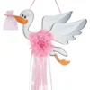 Fiocco nascita Baby Idea FC CI G Cicogna grande Rosa