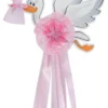 Fiocco nascita Baby Idea FI CI M Cicogna media Rosa