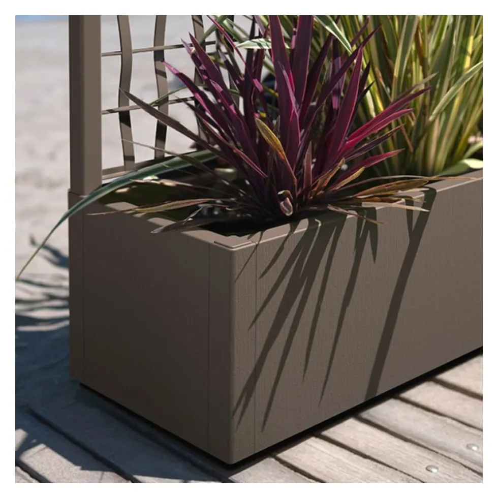Fioriera con grigliato Stefanplast 68603 ETHICA ECO LINE Tortora