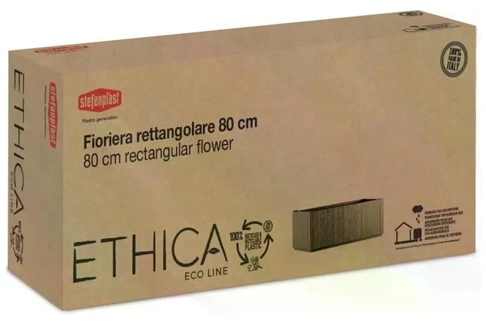Fioriera con grigliato Stefanplast 68601 ETHICA Grafite