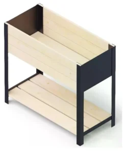Fioriera Kronus 0437 UPYARD Modern Box High Natural e Nero