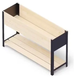 Fioriera Kronus 0529 UPYARD Modern Box High Natural e Nero